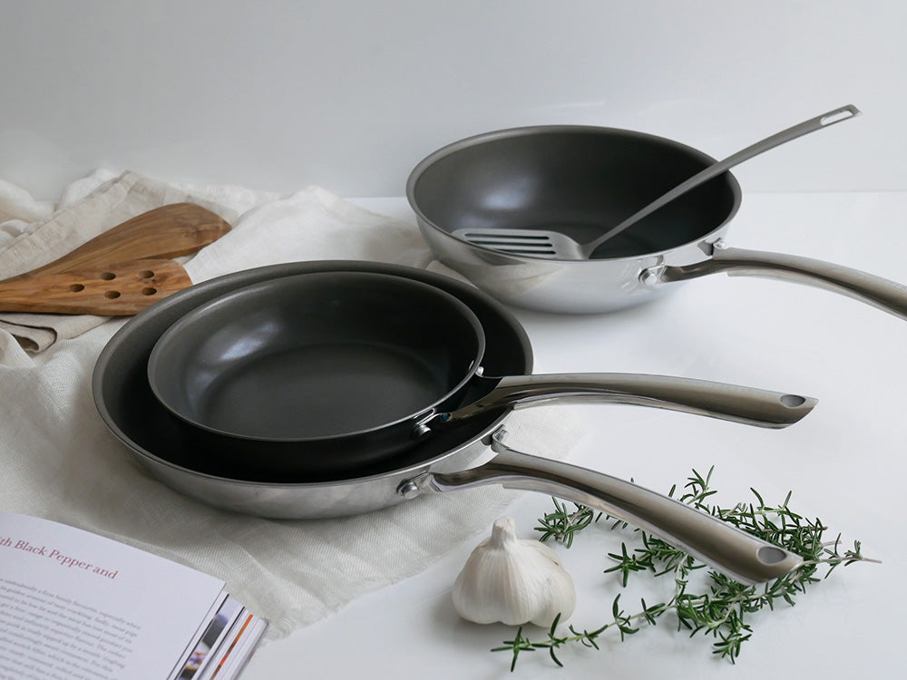 CORELLE Frying pan&ガラス製ムテキミートプレス