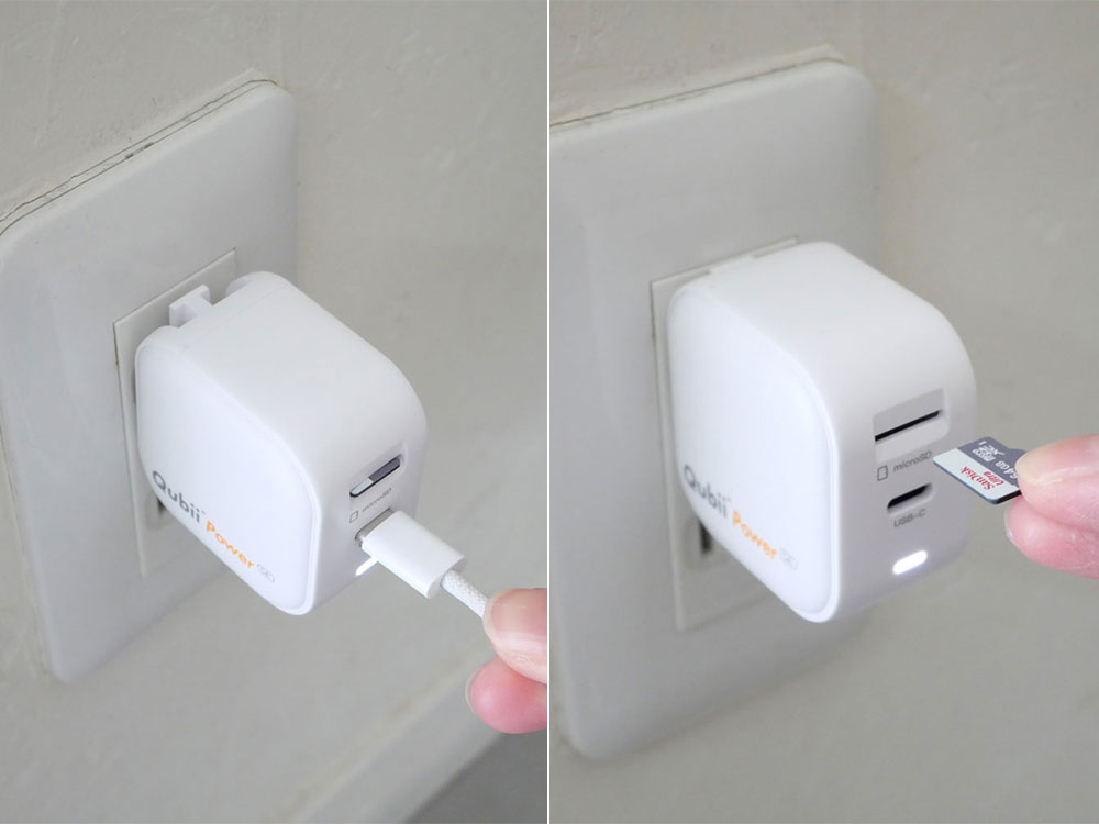 充電しながらバックアップできる Qubii Power SE