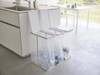 シルバーとアルミ、プラスチック製のキッチン用ゴミ袋ホルダー