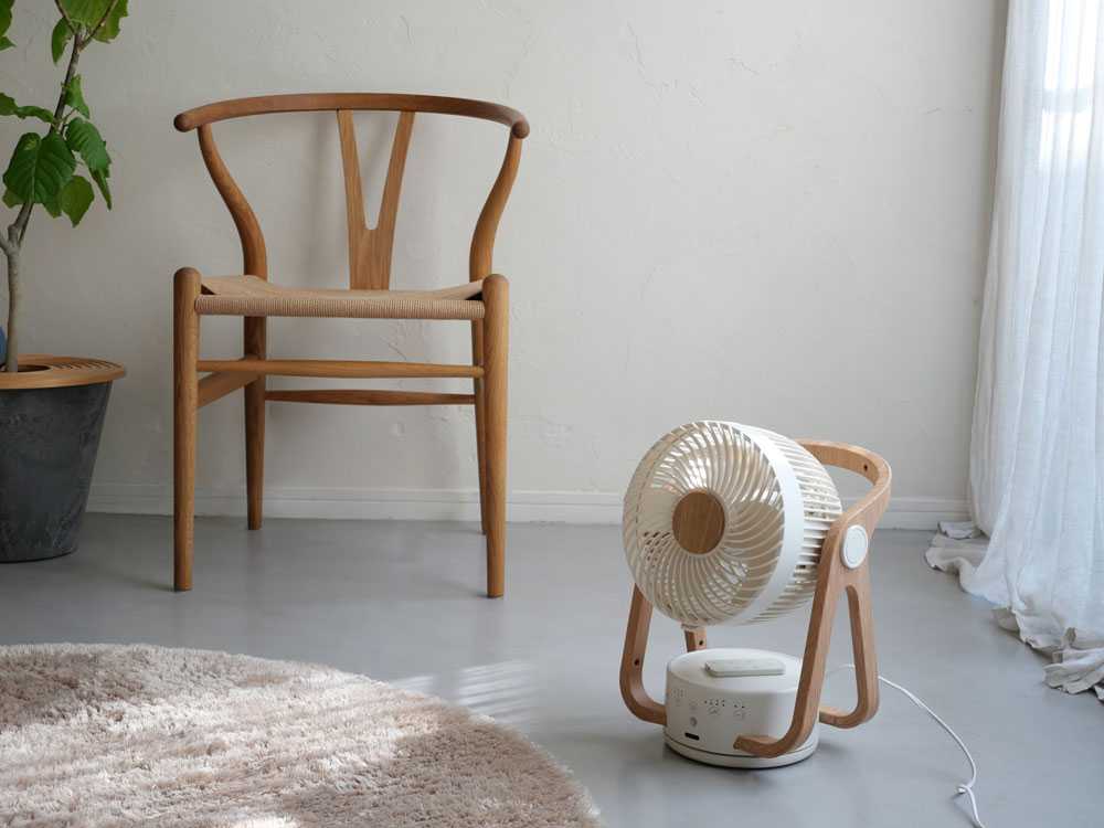 【THREE UP】WOOD STYLE節電センサー付DCサーキュレーター