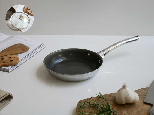 【CORELLE/コレール】こびりつきにくい次世代フライパン＋専用ガラス蓋セット