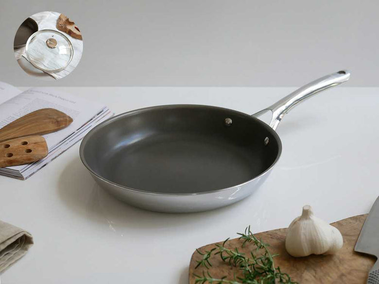 【CORELLE/コレール】こびりつきにくい次世代フライパン＋専用ガラス蓋セット