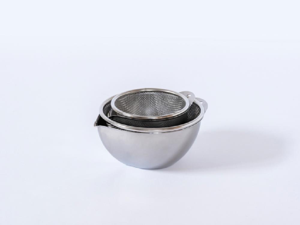 《2個セット》【bwsselection】液だれしないキレッキレボウル　ざる付き（11cm&15cm）