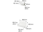 白色のスチール製マグネット神札ホルダー シングルタイプがオフィスのデスク上に配置されている様子