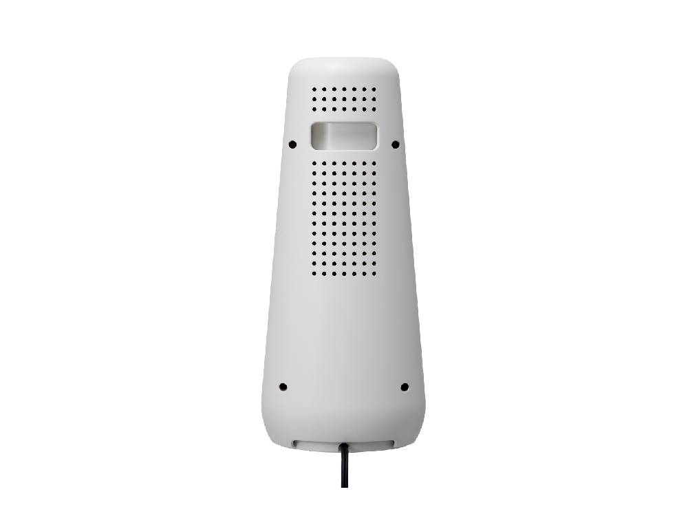 プラスマイナスゼロ カーボンヒーター H210 ホワイトモデルの電子暖房器具。コンパクトなデザインで左右約84°に首振り可能